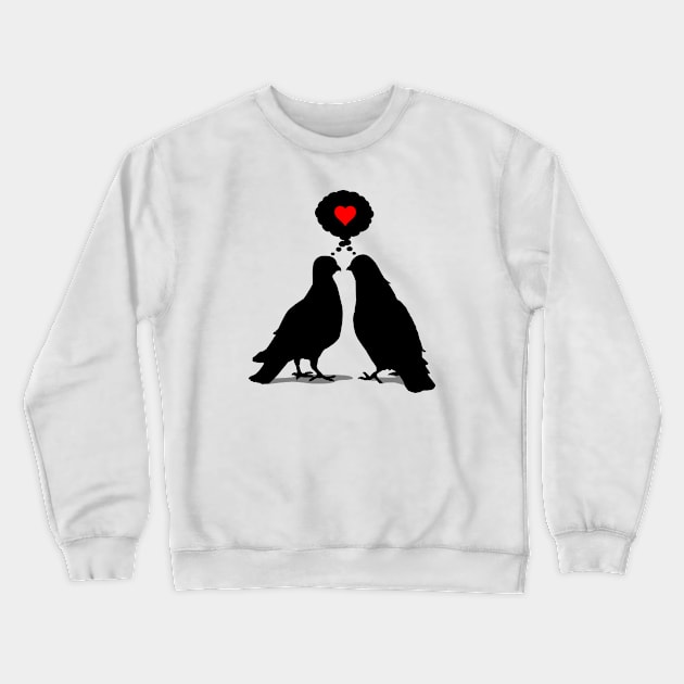 Love thinking Doves - Valentine Birds Crewneck Sweatshirt by hardwear